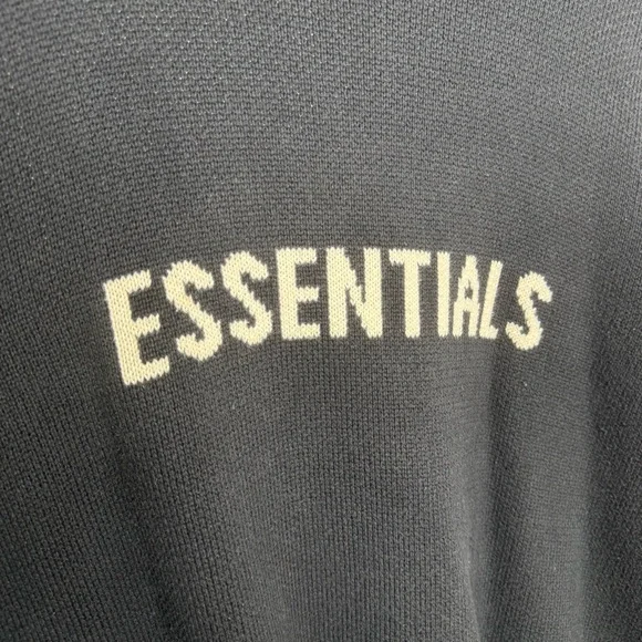 ESSENTIALS Fear Of God Black Knit Crew Neck Sweater